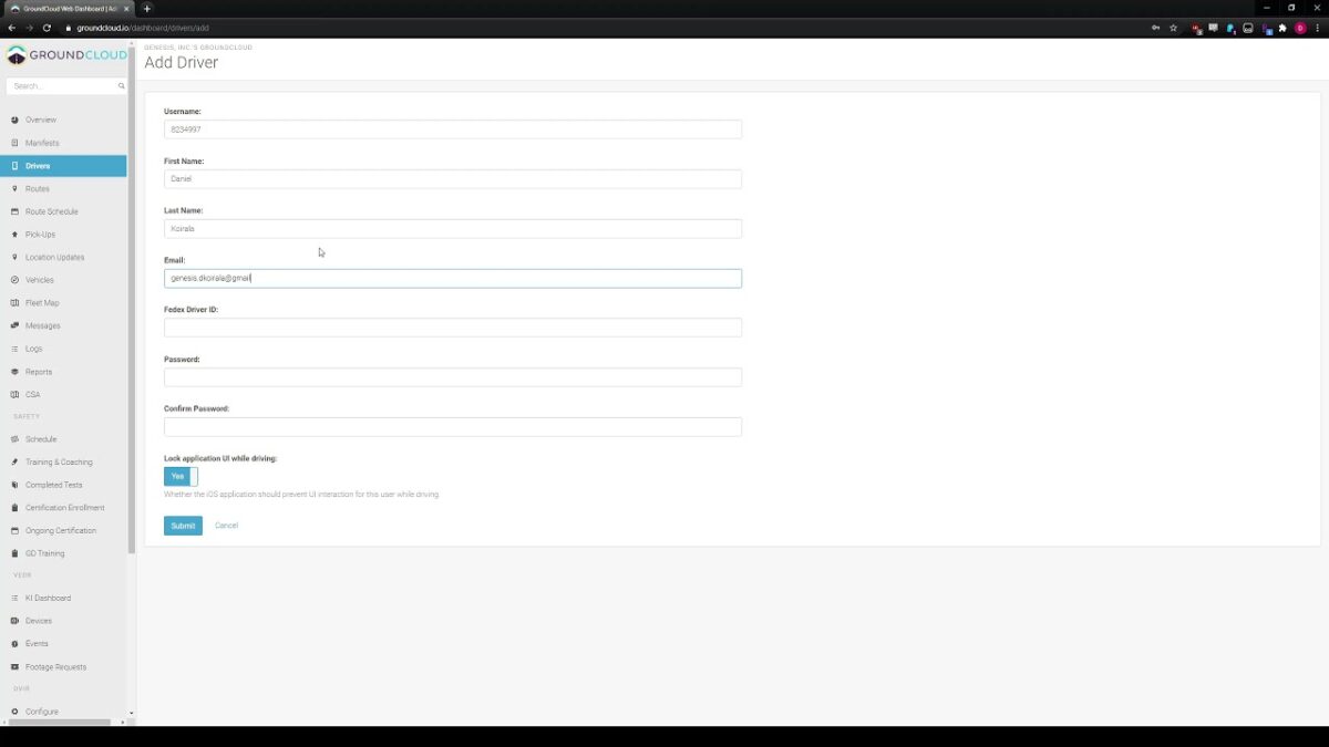 GroundCloud IO Dashboard